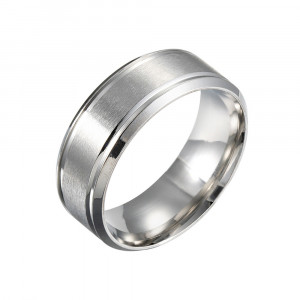 Inel Bărbătesc din Inox chirurgical 316L — Argintiu