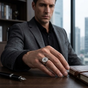 Inel Bărbătesc din Inox chirurgical 316L — Argintiu