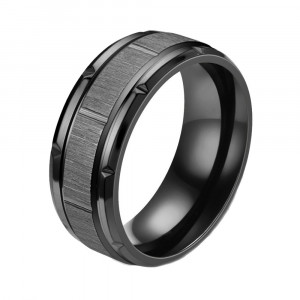 Inel Bărbătesc din Inox chirurgical 316L — Negru