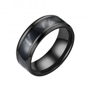 Inel Bărbătesc din Inox chirurgical 316L — Negru