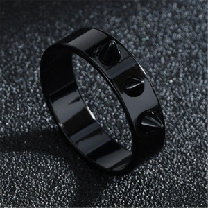 Inel Bărbătesc din Inox chirurgical 316L — Negru - Img 4