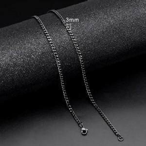 Lanț Bărbătesc din Inox chirurgical 316L — Negru - Img 2