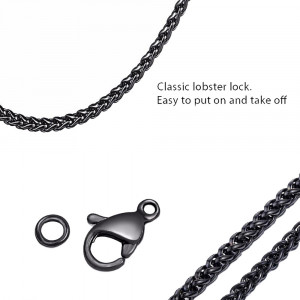 Lanț Bărbătesc din Inox chirurgical 316L — Negru
