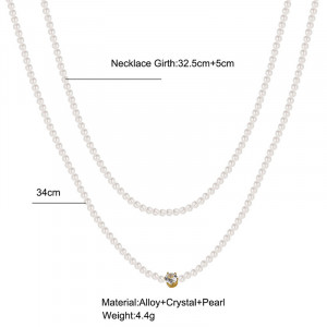Necklace 2 rows SIC MODA Pearls 5699 - Img 2