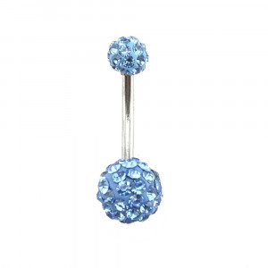 Piercing Damă din Inox chirurgical 316L — Alb cu stras