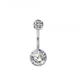 Piercing Damă din Inox chirurgical 316L cu cristal - Img 5