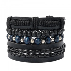 Set 4 bratari piele SIC MODA 5628 - Img 1