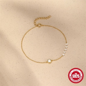 Set Colier si Bratara din Argint 925, cu Zircon, Sic Moda 6106 - Img 4