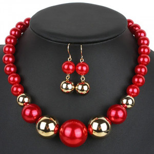 Set Colier si cercei Perle SIC MODA 5674C - Img 1