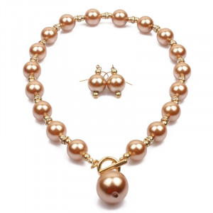 Set Colier si cercei Perle SIC MODA 5675C - Img 2
