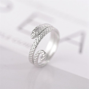 SIC MODA 5094 Silver Adjustable Titanium Snake Ring SIC MODA 5094 - Img 2