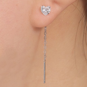 Sic Moda 5984 Zircon Heart Earrings - Img 2