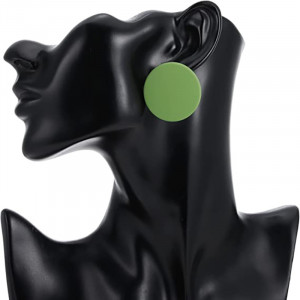 Sic Moda Green Round Earrings 4387F