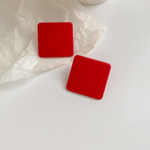 Sic Moda Red Romb Earrings 5708L - Img 3