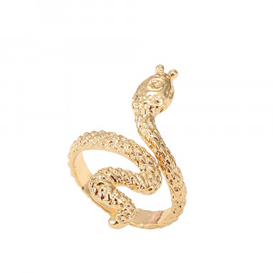 Snake Stainless Steel Adjustable Ring 5087G - Img 1