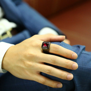 TITAN Geometric Ring with Zircon SIC MODA MODA 5082 - Img 2