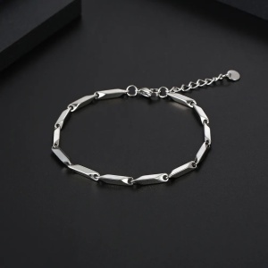 Brățară Bărbătesc din Inox chirurgical 316L — Argintiu - Img 4