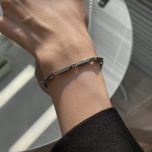 Brățară Bărbătesc din Inox chirurgical 316L — Argintiu - Img 4
