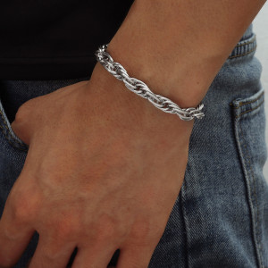 Brățară Bărbătesc din Inox chirurgical 316L — Argintiu
