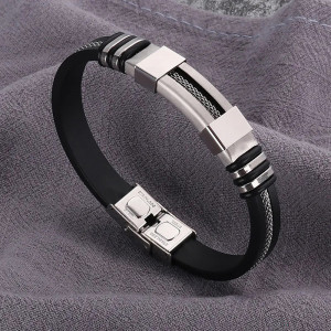 Brățară Bărbătesc din Inox chirurgical 316L — Argintiu - Img 3