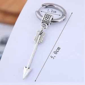 Cercei Bărbătesc din Inox chirurgical 316L — Argintiu - Img 3