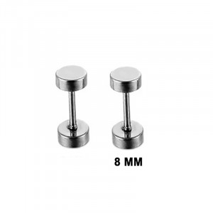 Cercei Bărbătesc din Inox chirurgical 316L — Argintiu - Img 5