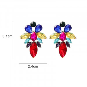 Cercei Damă din Aliaj metalic — Multicolor cu cristal - Img 5