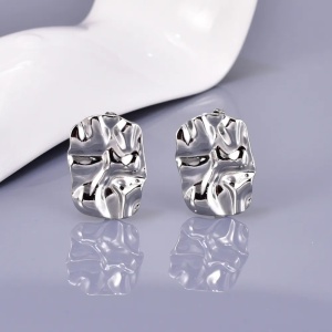 Cercei Damă din Inox chirurgical 316L — Argintiu - Img 5