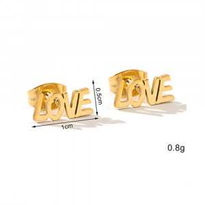 Cercei Damă din Inox chirurgical 316L — Auriu - Img 2