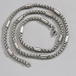 Colier Bărbătesc din Inox chirurgical 316L — Argintiu - Img 3