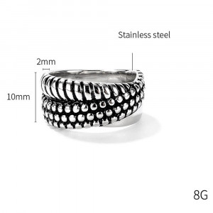 Inel Bărbătesc din Inox chirurgical 316L — Argintiu - Img 5
