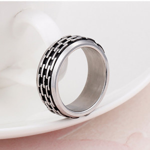 Inel Bărbătesc din Inox chirurgical 316L — Argintiu - Img 4
