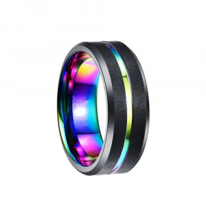 Inel Bărbătesc din Inox chirurgical 316L — Negru