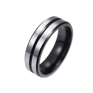 Inel Bărbătesc din Inox chirurgical 316L — Negru