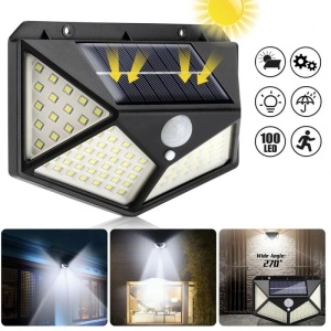 Lampă solară LED de perete pentru grădină, tip baliză