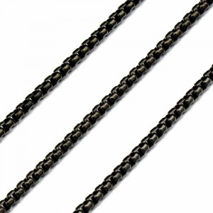Lanț Bărbătesc din Inox chirurgical 316L — Negru - Img 2