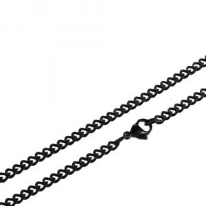 Lanț Bărbătesc din Inox chirurgical 316L — Negru - Img 3