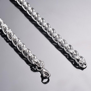 Lanț Gros Bărbătesc din Inox chirurgical 316L — Argintiu - Img 3