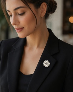 Pearl Brooch SIC MODA 3858