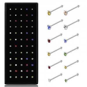 Piercing Damă din Inox chirurgical 316L — Alb cu cristal - Img 4