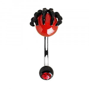 Piercing Damă din Inox chirurgical 316L — Rosu