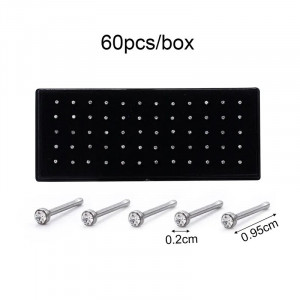 Piercing Damă din Inox chirurgical 316L cu cristal - Img 2