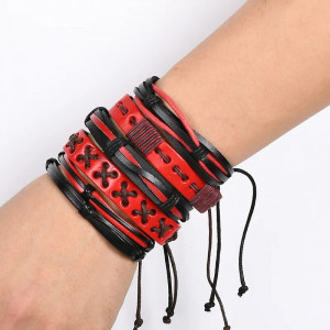 Set 5 bratari piele SIC MODA 5625 - Img 6