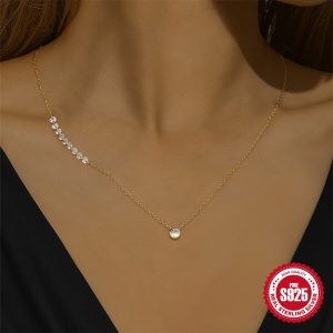 Set Colier si Bratara din Argint 925, cu Zircon, Sic Moda 6106 - Img 2