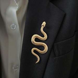 SIC MODA 3866G Snake Brooch - Img 2