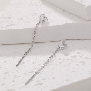 Sic Moda 5984 Zircon Heart Earrings - Img 3