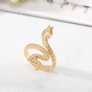 Snake Stainless Steel Adjustable Ring 5087G - Img 2