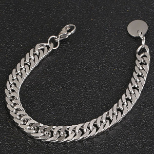 Brățară Bărbătesc din Inox chirurgical 316L — Argintiu - Img 3
