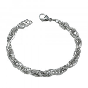 Brățară Bărbătesc din Inox chirurgical 316L — Argintiu - Img 3