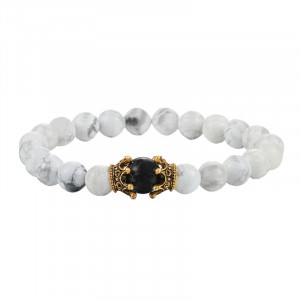Brățară Bărbătesc din Pietre naturale Howlite